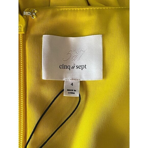 Cinq a Sept Miah Mini Bodycon Dress Pineapple Yellow Womens 4 - Picture 11 of 13